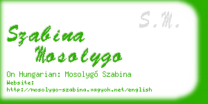 szabina mosolygo business card
